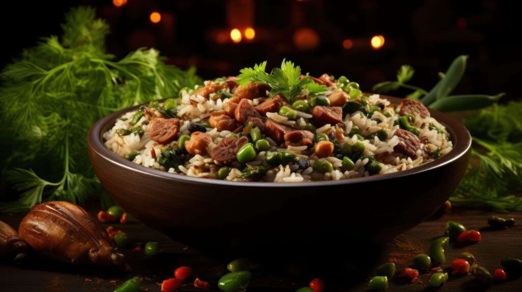 Lamb Rice with Greens