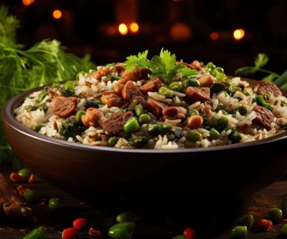 Lamb Rice with Greens