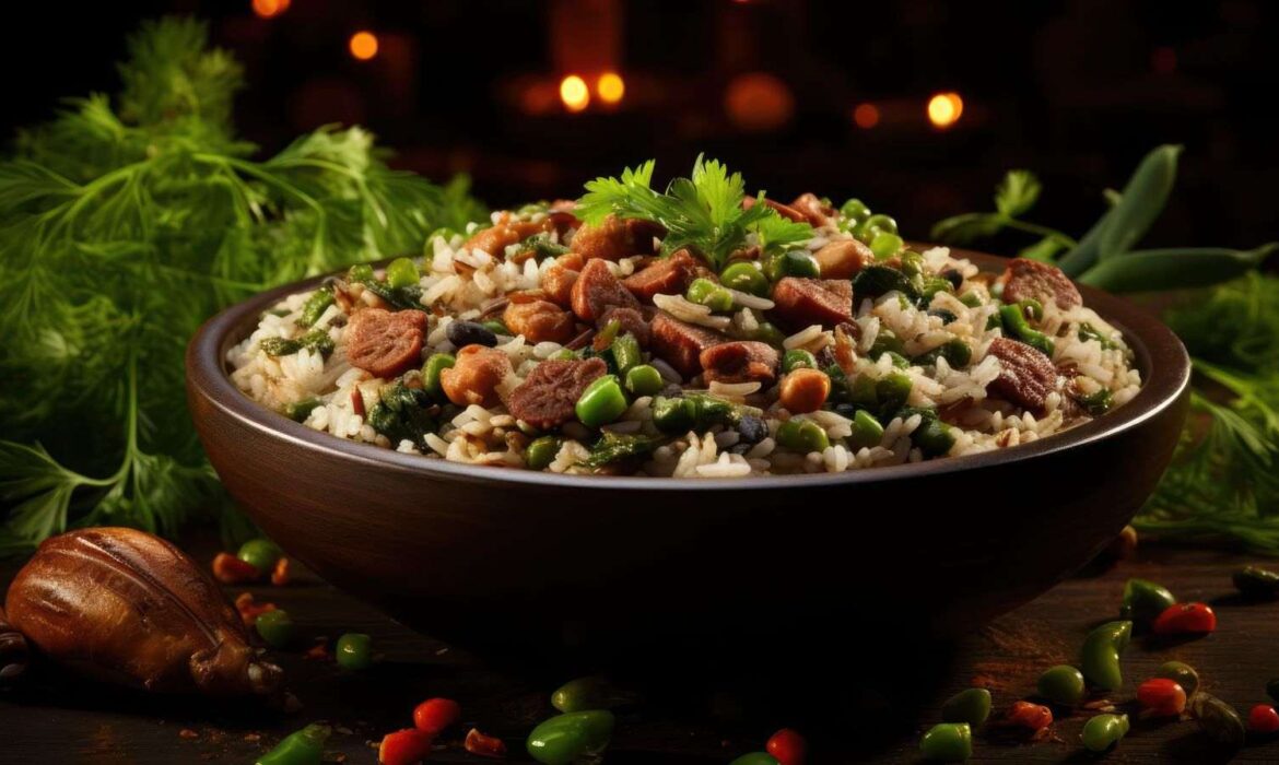 Lamb Rice with Greens