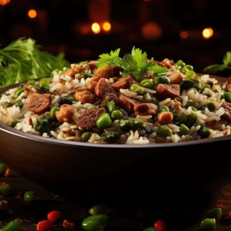 Lamb Rice with Greens